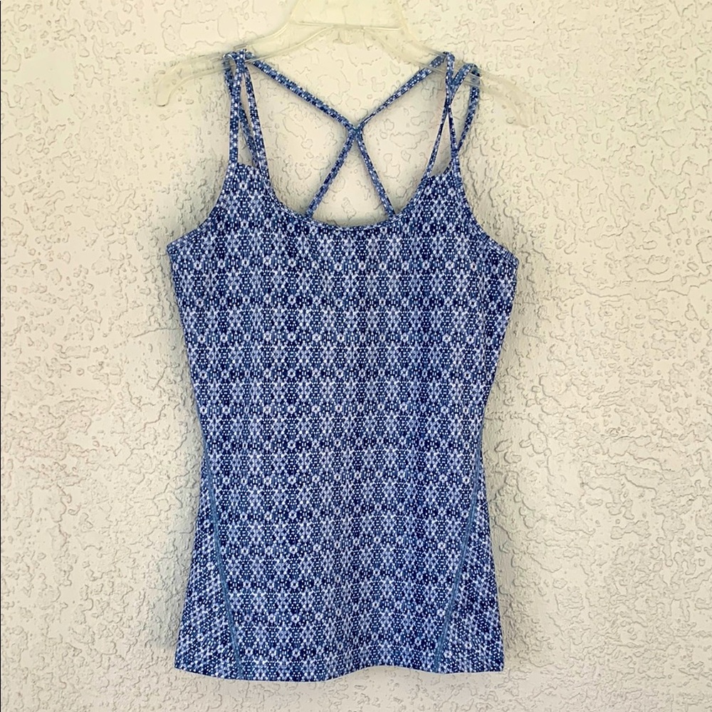 Gaiam Blue Patterned Women's Top/Sport top size S